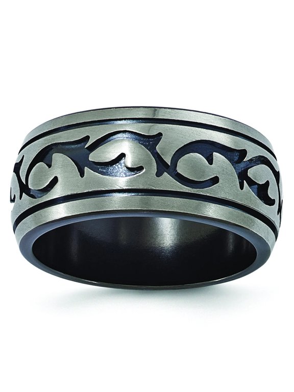 Edward Mirell Black Titanium Brushed 10mm Band EMR269