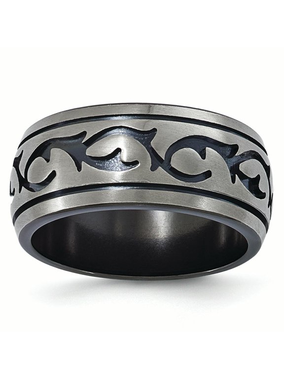Edward Mirell Black Titanium Brushed 10mm Band EMR269