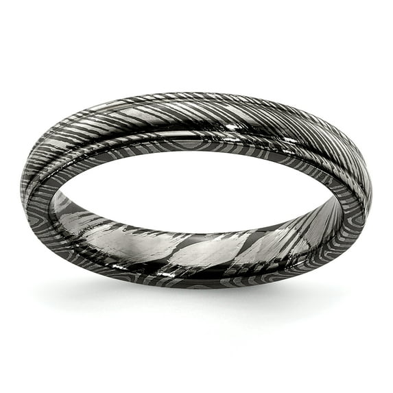 Edward Mirell Timoku 4mm Domed Ridged Edge Band