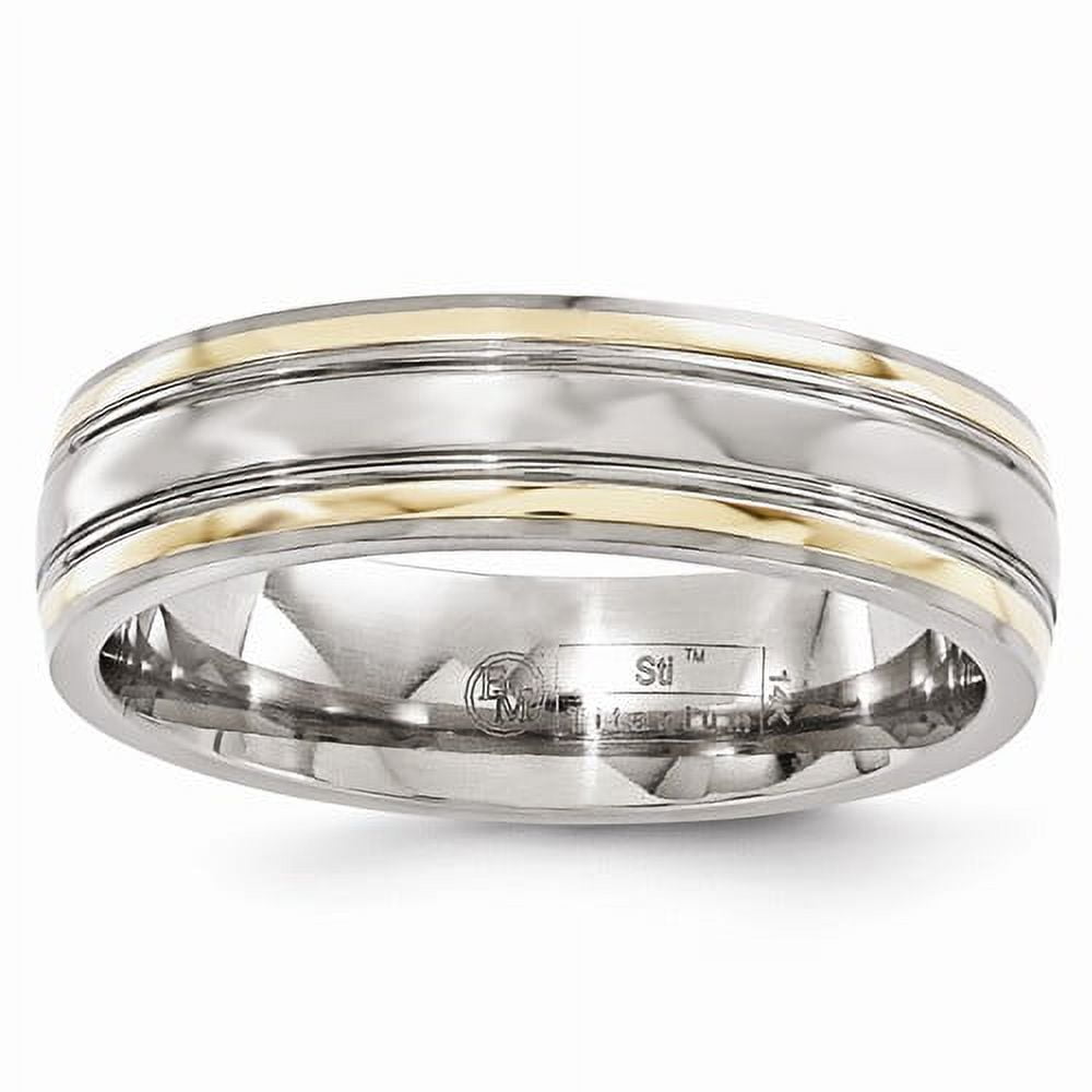 Edward Mirell Titanium Polished Half Round 5mm Band Edward Mirell Titanium Polished Half Round 5mm Band