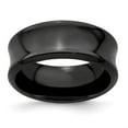 thumbnail image 1 of Edward Mirell Titanium Black Titanium Polished Concave 9mm Band Size: 12; for Adults and Teens; for Women and Men, 1 of 7