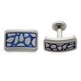 thumbnail image 1 of Edward Mirell Titanium Blue Anodized Brushed Cufflinks, 1 of 7