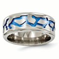 thumbnail image 1 of Edward Mirell Titanium Blue Anodized Brushed & Polished 9mm Band, 1 of 7