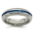 thumbnail image 1 of Edward Mirell Titanium Blue-Anodized Center 6mm Band, 1 of 7