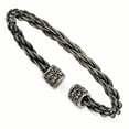 thumbnail image 1 of Edward Mirell Titanium Brushed Cablew/ Cast Titanium Accent Cuff Bracelet, 1 of 5