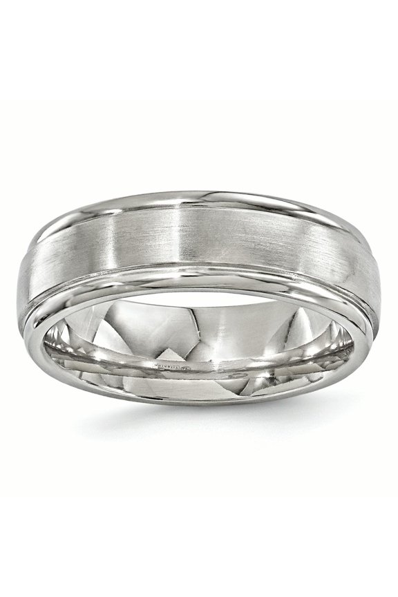 Titanium Brushed & Polished 7mm Band EMR148