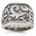 thumbnail image 1 of Edward Mirell Titanium Casted Design Signet Ring, 1 of 4