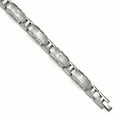 thumbnail image 1 of Finest Gold Edward Mirell Titanium Facet Edge 0.12ct Diamond Brushed & Polished Link Bracelet, 1 of 4