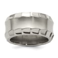thumbnail image 1 of Edward Mirell Titanium Faceted Edge Brushed/Polished 12mm Concave Band Size 11 EMR260, 1 of 4