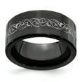 thumbnail image 1 of Edward Mirell Titanium Flat Laser Patterned 10mm Band, 1 of 7