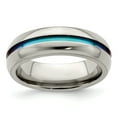 thumbnail image 1 of Edward Mirell Titanium Multi-Colored Anodized Center 7mm Band, 1 of 7