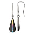 thumbnail image 1 of Edward Mirell Titanium Multicolor Anodized Black Ti White Sapphire Earrings, 1 of 7