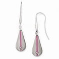 thumbnail image 1 of Edward Mirell Titanium Pink Anodized with Pink Sapphire Teardrop Earrings; for Adults and Teens; for Women and Men, 1 of 1