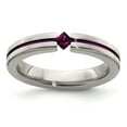 thumbnail image 1 of Edward Mirell Titanium Rhodolite Garnet & Anodized 4mm Band, 1 of 7