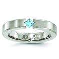 thumbnail image 1 of Edward Mirell Titanium Brushed Blue Topaz 4mm Band EMR164, 1 of 5