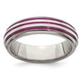 thumbnail image 1 of Edward Mirell Titanium Triple Groove Pink Anodized Ring, 1 of 7