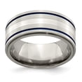 thumbnail image 1 of Edward Mirell Titanium With Argentium 925 Sterling Silver Anodized 10mm Band Size: 10; for Adults and Teens; for Women and Men, 1 of 7