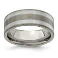 thumbnail image 1 of Edward Mirell Titanium with Sterling Silver Inlay Grooved 8.5mm Band, 1 of 6