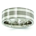 thumbnail image 1 of Edward Mirell Titanium with Sterling Silver Inlay Textured 8.5mm Band EMR180, 1 of 6