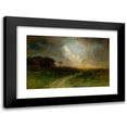 thumbnail image 1 of Edward Mitchell Bannister 18x13 Black Modern Framed Museum Art Print Titled - Untitled (Landscape, Man on Horse) (1884), 1 of 5