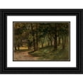 thumbnail image 1 of Edward Mitchell Bannister 24x18 Black Ornate Framed Double Matted Museum Art Print Titled: Untitled (Landscape with Trees), 1 of 5