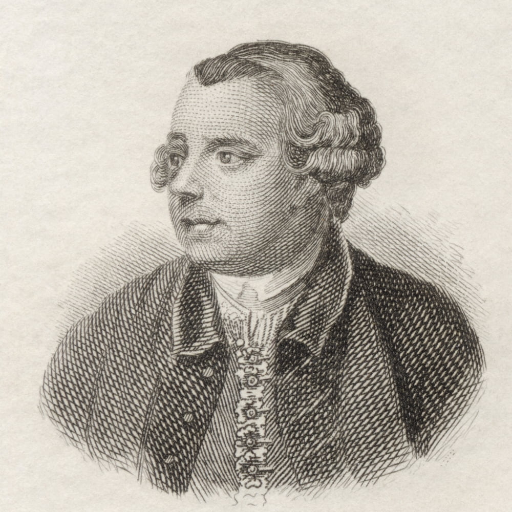 Edward Moore 1712 To 1757 English Dramatist And Miscellaneous Writer From Crabbs Historical Dictionary Published 1825 Canvas Art - Ken Welsh Design Pics (24 x 24)