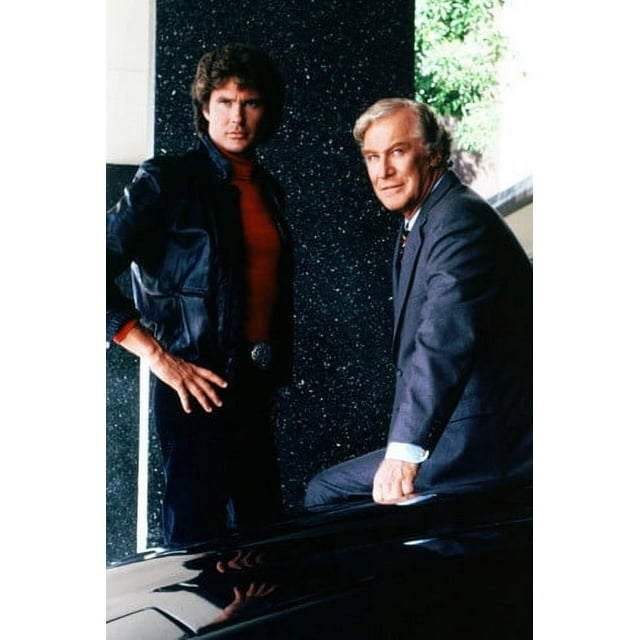 Edward Mulhare David Hasselhoff Knight Rider 24x36 Poster - Walmart.com