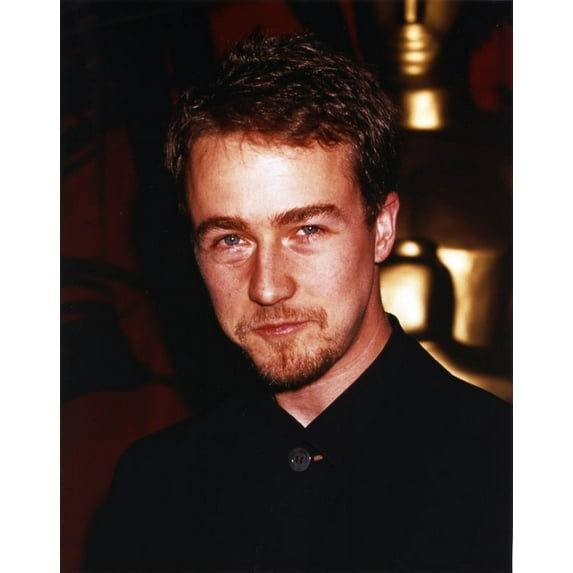 Edward Norton Portrait in Black Polo Photo Print (8 x 10)