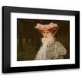 thumbnail image 1 of Edward Okuń 24x20 Black Modern Framed Museum Art Print Titled - Portrait of Zofia Okuń Nee Tolkemit, the Artist's Wife (1904-1907), 1 of 5