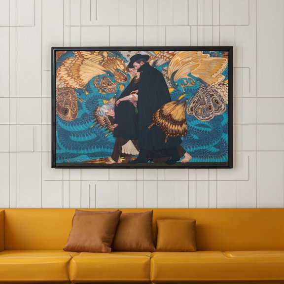 Edward Okun "Us and War" Art Nouveau Print Museum Poster, Unframed Paper Poster 8x10in