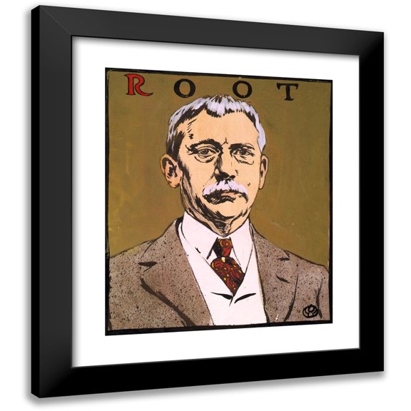 Edward Penfield 12x14 Black Modern Framed Museum Art Print Titled - Root (1915)