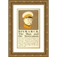 thumbnail image 1 of Edward Penfield 12x18 Gold Ornate Wood Frame and Double Matted Museum Art Print Titled - Bismarck, the Man and the Statesman (1898), 1 of 4