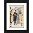 thumbnail image 1 of Edward Penfield 13x18 Black Ornate Wood Framed Double Matted Museum Art Print Titled - Harper's January (1894), 1 of 5