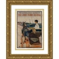 thumbnail image 1 of Edward Penfield 14x18 Gold Ornate Wood Frame and Double Matted Museum Art Print Titled - The Summer-Porch Number of the Ladies’ Home Journal (1908), 1 of 4