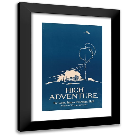 Edward Penfield 17x24 Black Modern Framed Museum Art Print Titled - High Adventure (1907)