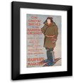 thumbnail image 1 of Edward Penfield 17x24 Black Modern Framed Museum Art Print Titled - On Snow-Shoes to the Barren Grounds by Caspar Whitney (1896), 1 of 5