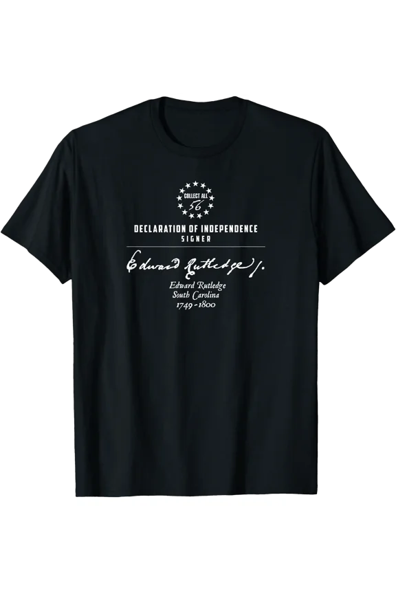 Edward Rutledge Signature Declaration of Independence T-Shirt, Unisex T-Shirt