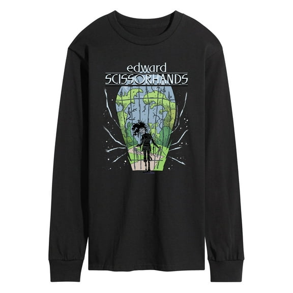 Edward Scissorhands - Comic Logo - Men's Long Sleeve Graphic T-Shirt