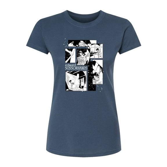 Edward Scissorhands - Comic Panels - Juniors Fitted Graphic T-Shirt
