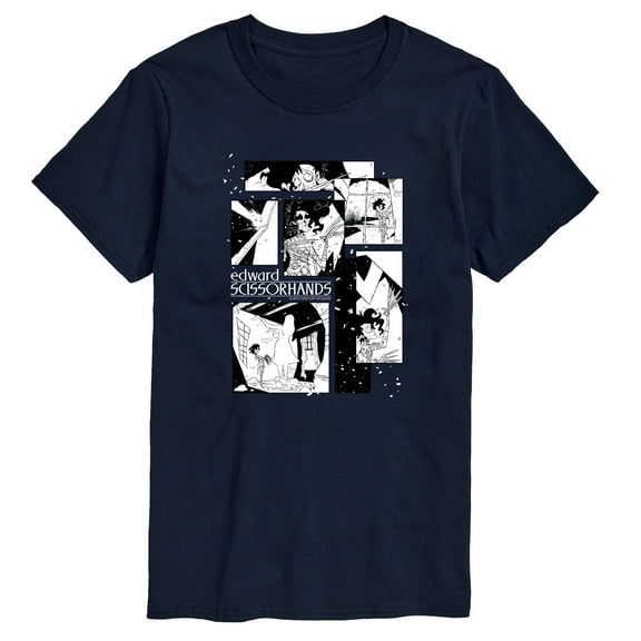 Edward Scissorhands - Comic Panels - Men's Short Sleeve Graphic T-Shirt