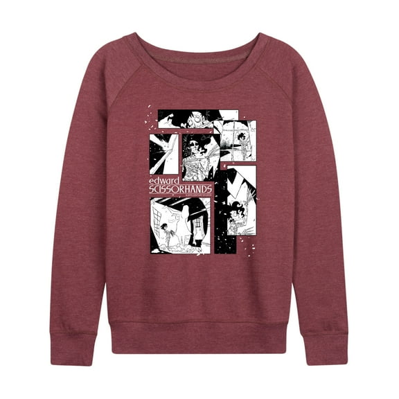 Edward Scissorhands - Comic Panels - Women's French Terry Long Sleeve Shirt