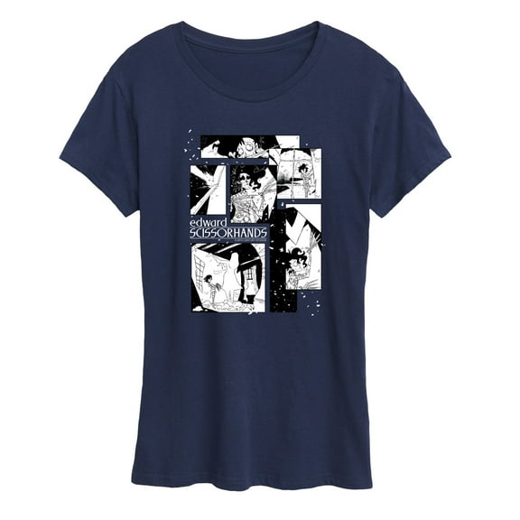 Edward Scissorhands - Comic Panels - Women's Short Sleeve Graphic T-Shirt