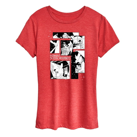 Edward Scissorhands - Comic Panels - Women's Short Sleeve Graphic T-Shirt