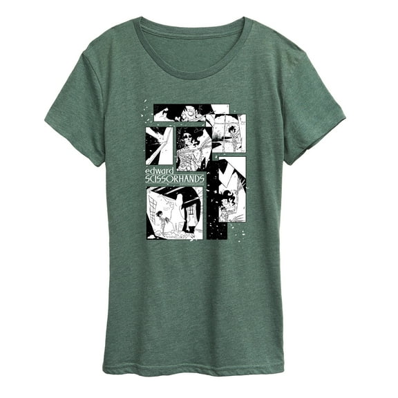 Edward Scissorhands - Comic Panels - Women's Short Sleeve Graphic T-Shirt