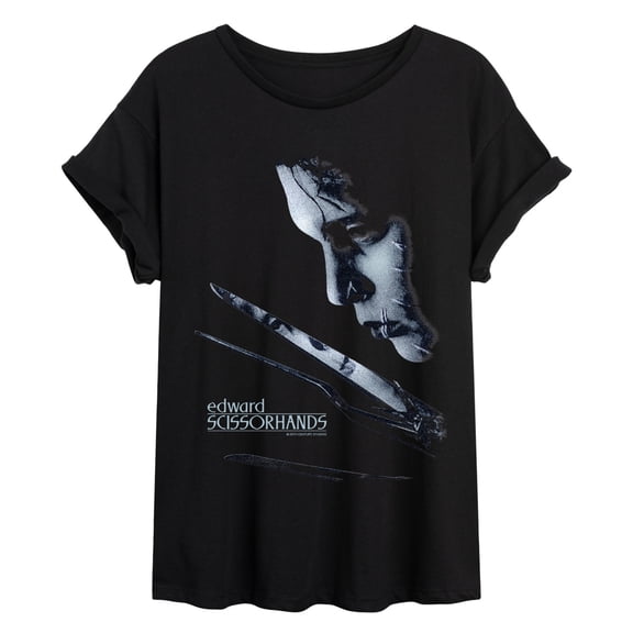 Edward Scissorhands - ES Poster - Women's Oversized Graphic T-Shirt