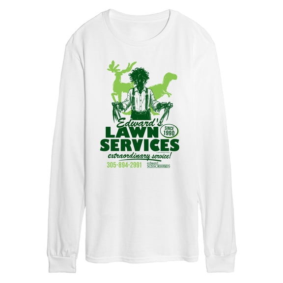 Edward Scissorhands - Edwards Lawn Services - Men's Long Sleeve Graphic T-Shirt