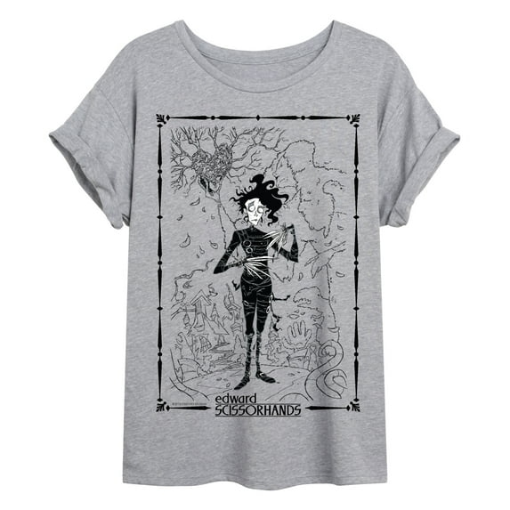 Edward Scissorhands - Frame Oversized - Women's Oversized Graphic T-Shirt