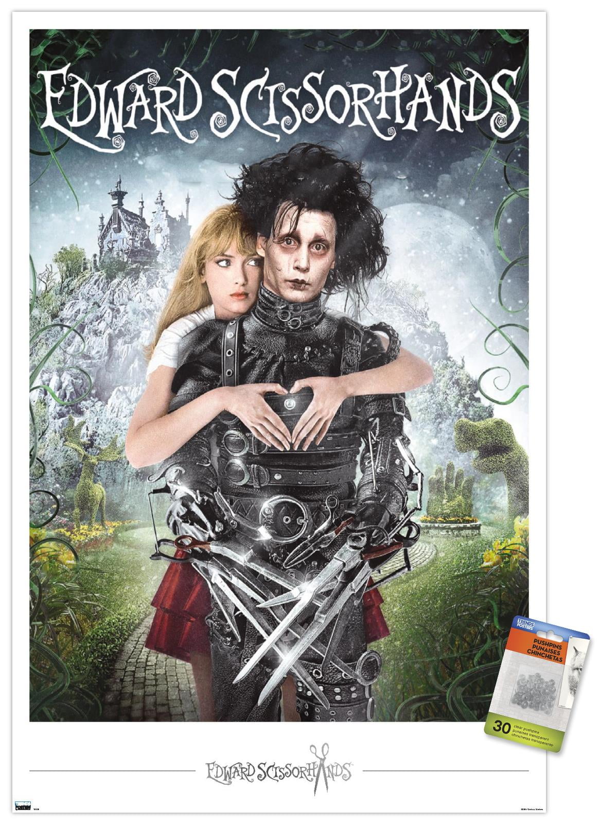 Edward Scissorhands - Heart Wall Poster with Pushpins, 22.375" x 34"