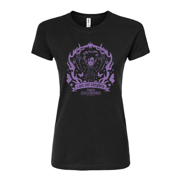 Edward Scissorhands - I Am Not Complete - Juniors Fitted Graphic T-Shirt