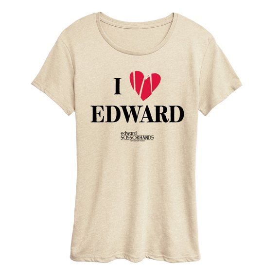 Edward Scissorhands - I Love Edward - Women's Short Sleeve Graphic T-Shirt